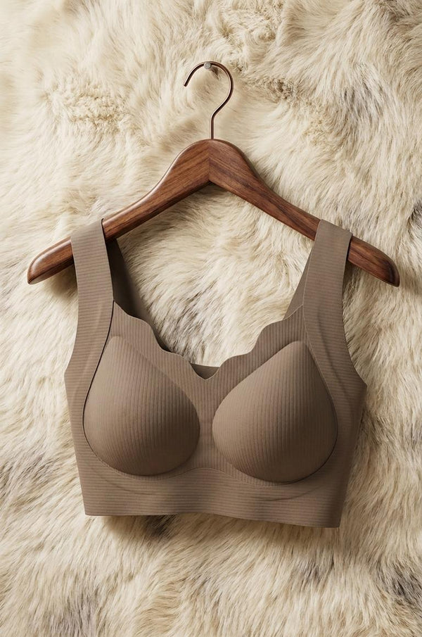 Seamless Ribbed Wire-Free Bra