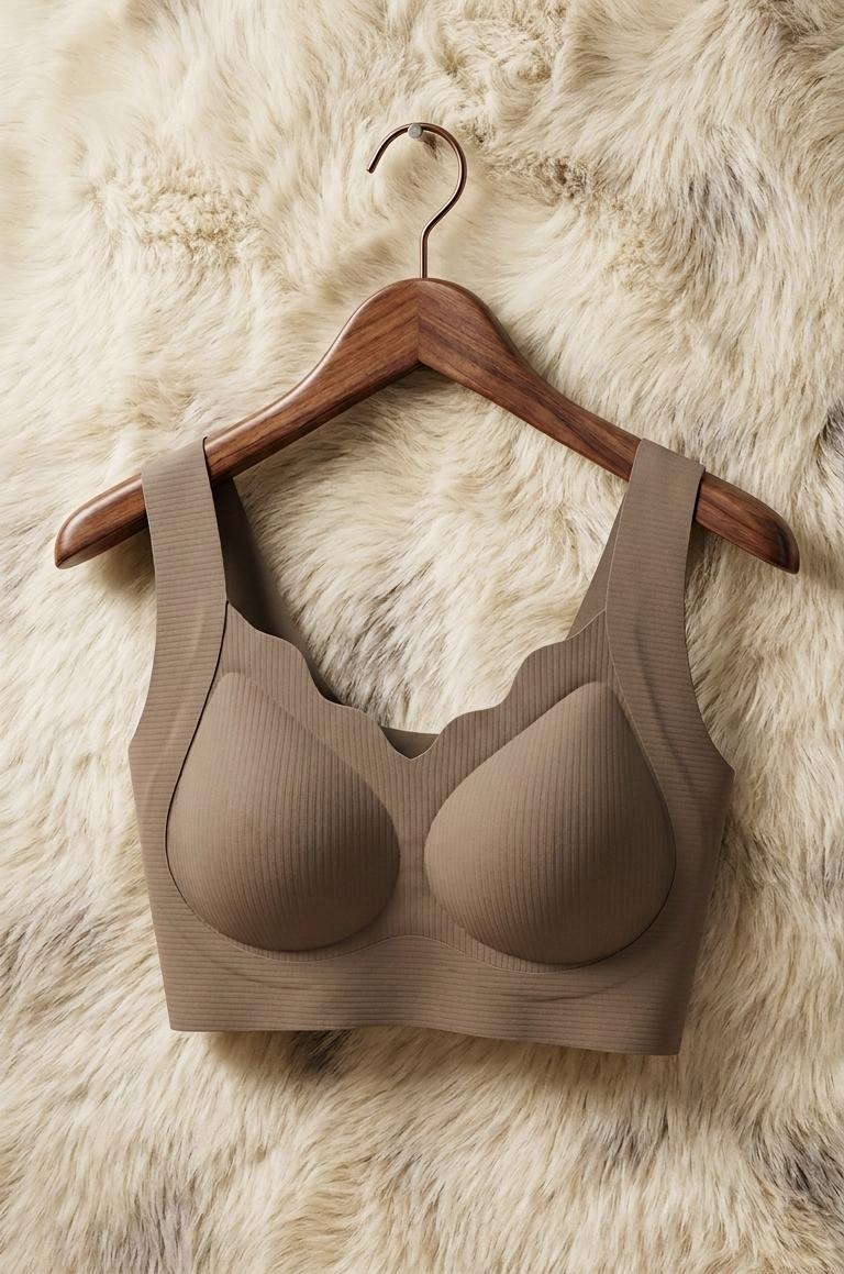 Seamless Ribbed Wire-Free Bra