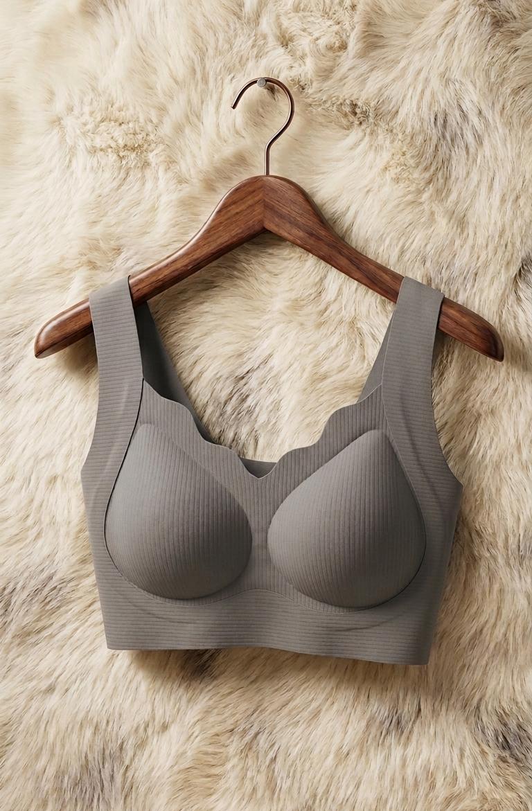Seamless Ribbed Wire-Free Bra