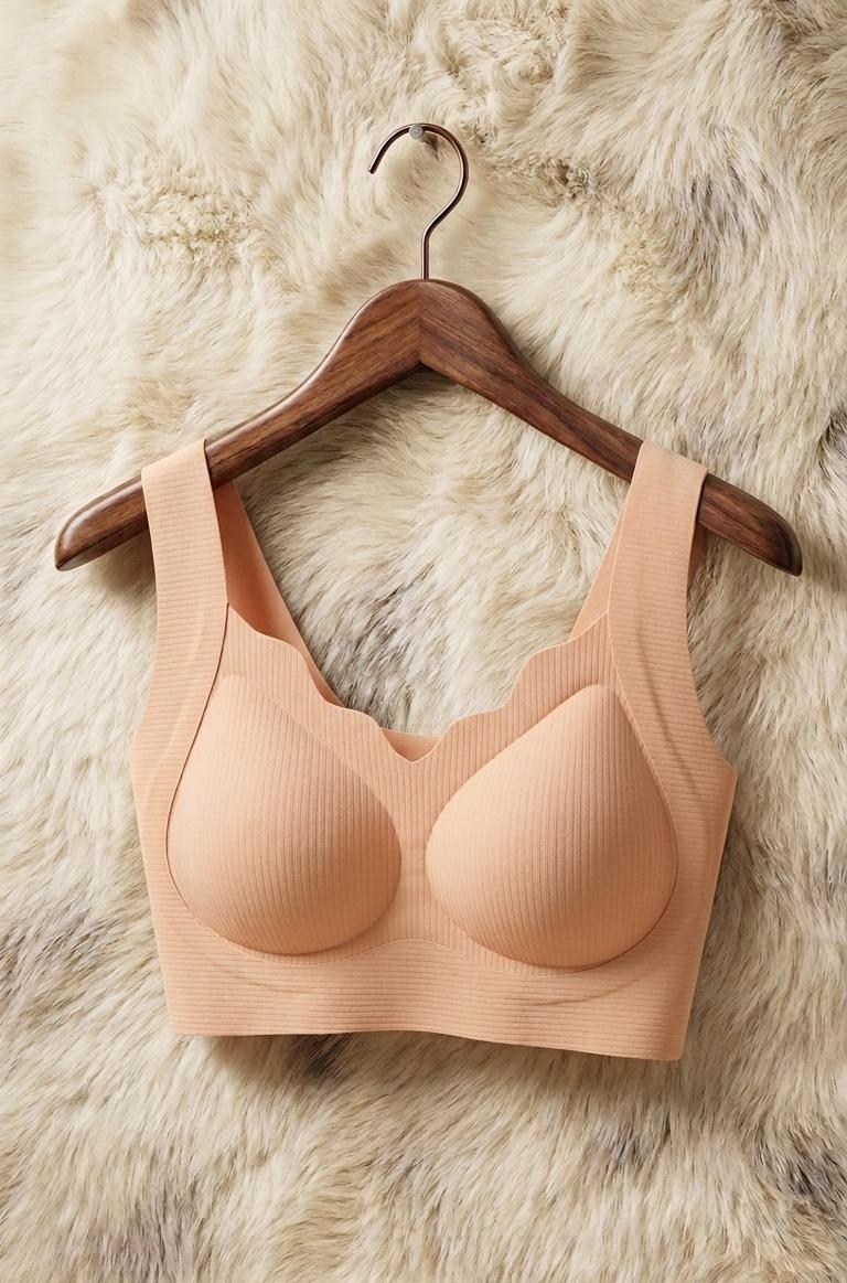 Seamless Ribbed Wire-Free Bra