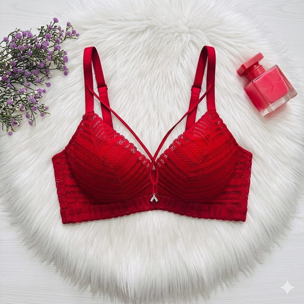 Lace Bra – Red, Maroon, Black & Nude