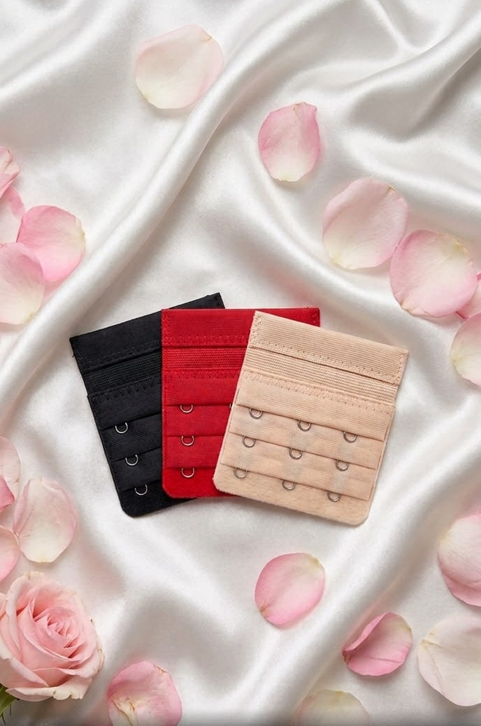 Bra Extender – 4-Hook | Black, Red & Nude