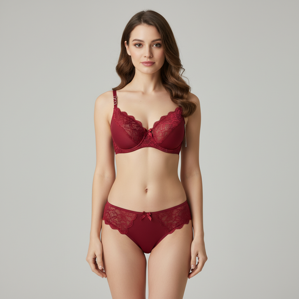 LS-1 | Floral Lace Mesh Lingerie Set